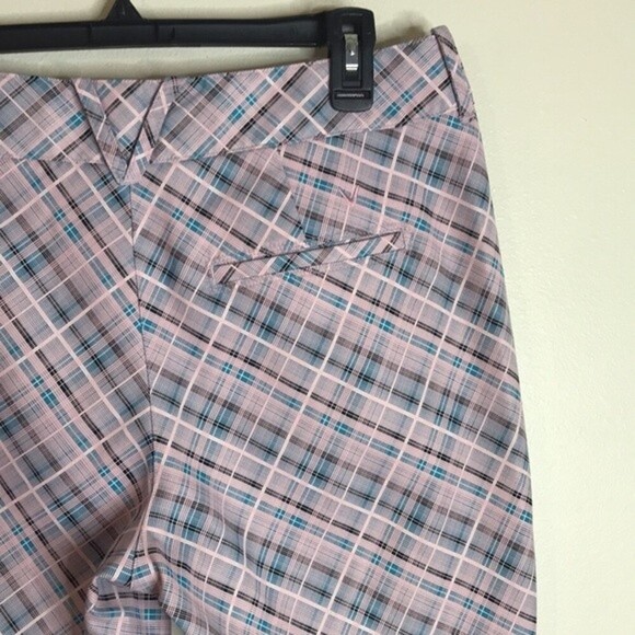 Callaway Flex Fabric UPF 50 Opti-Dri Pink Blue Plaid Checker ladies size 33” - Picture 9 of 10